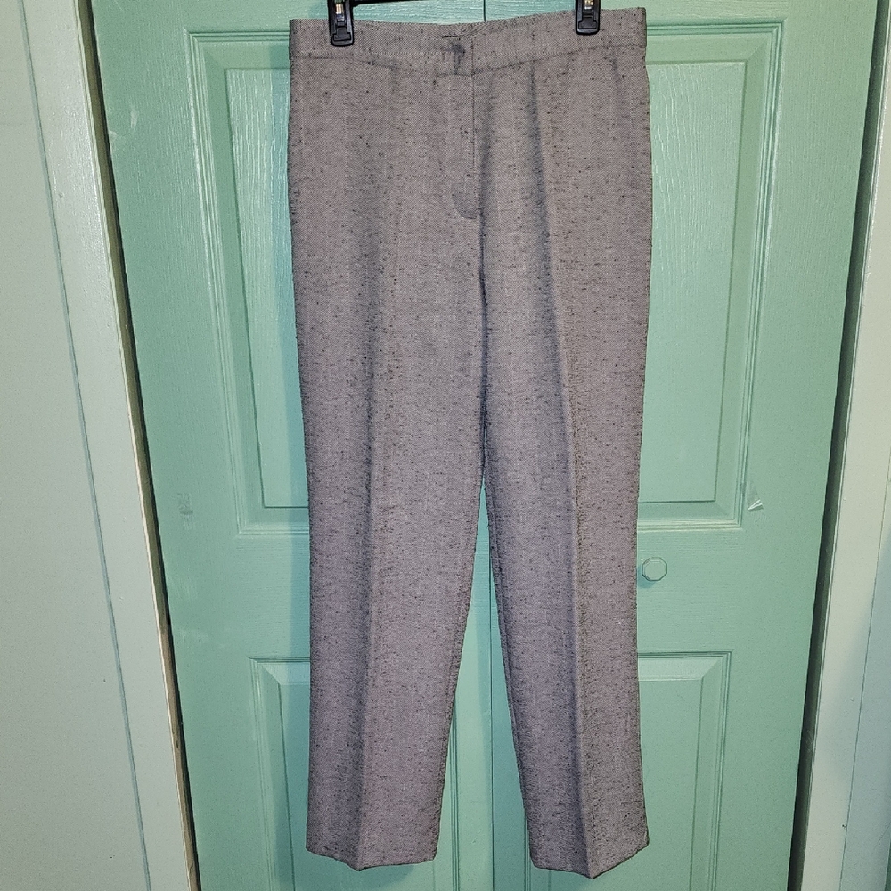 Courtenay Black/White Tweedy Trousers (Women's Size 10) Fully Lined Like New